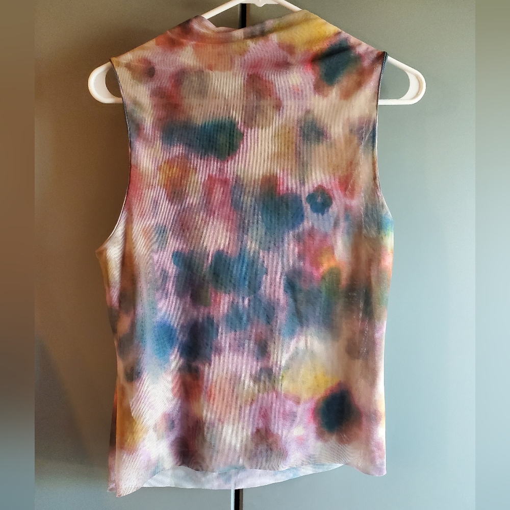 2 pc set! Anthropologie Mesh Watercolor Floral EUC - Picture 8 of 9
